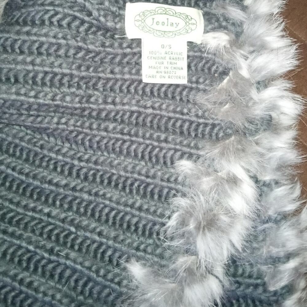 Joolay Rabbit fur lined scarf - NWOT - Picture 2 of 6